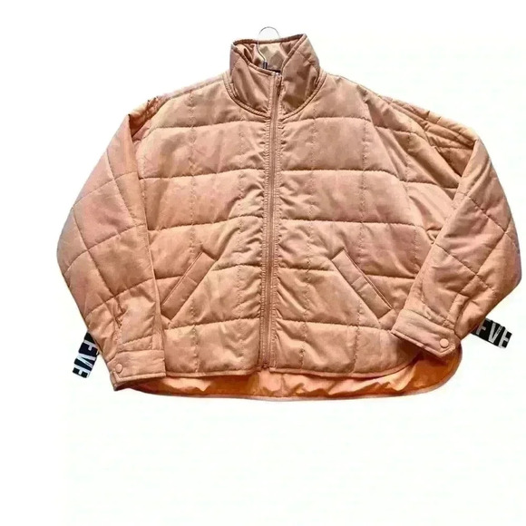 Emory park Quilted bomber jacket cozy & soft relaxed fit Sz S oversized look - Picture 3 of 9